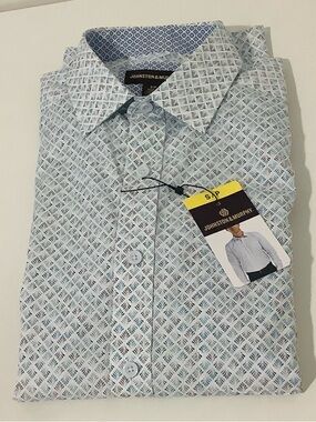 Johnston & Murphy Geometric Dress Shirt - Men's Sz.S